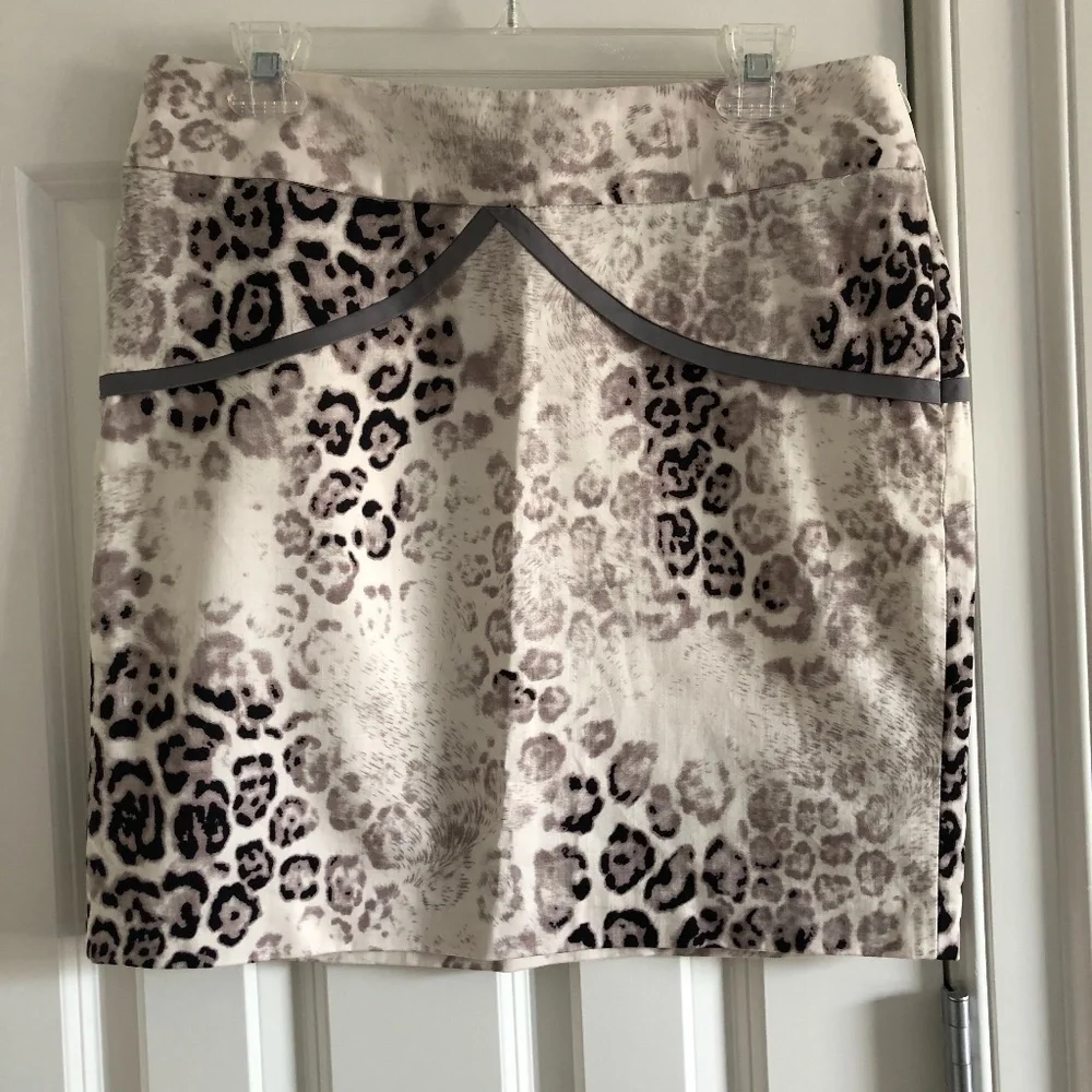 Emilio Pepe Animal Print Italian Pencil Skirt Size 10